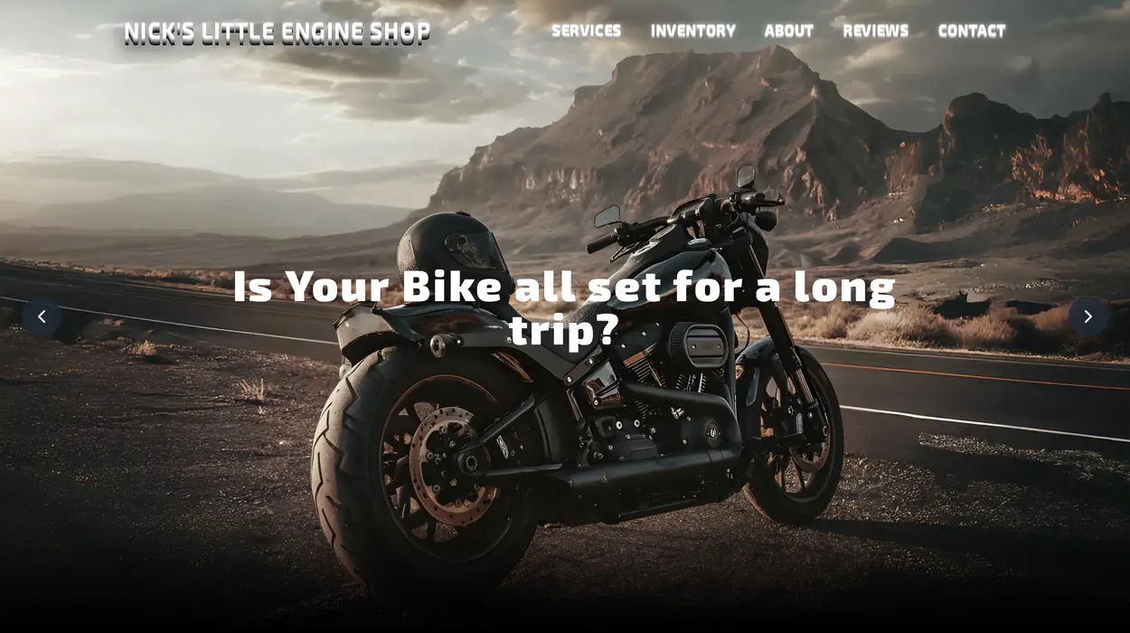 The Nick's Little Engine Shop website I built